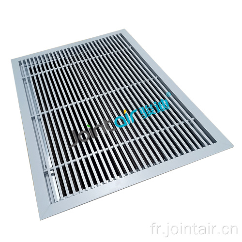 Grille de barre de sol en aluminium HVAC avec écran de filtre